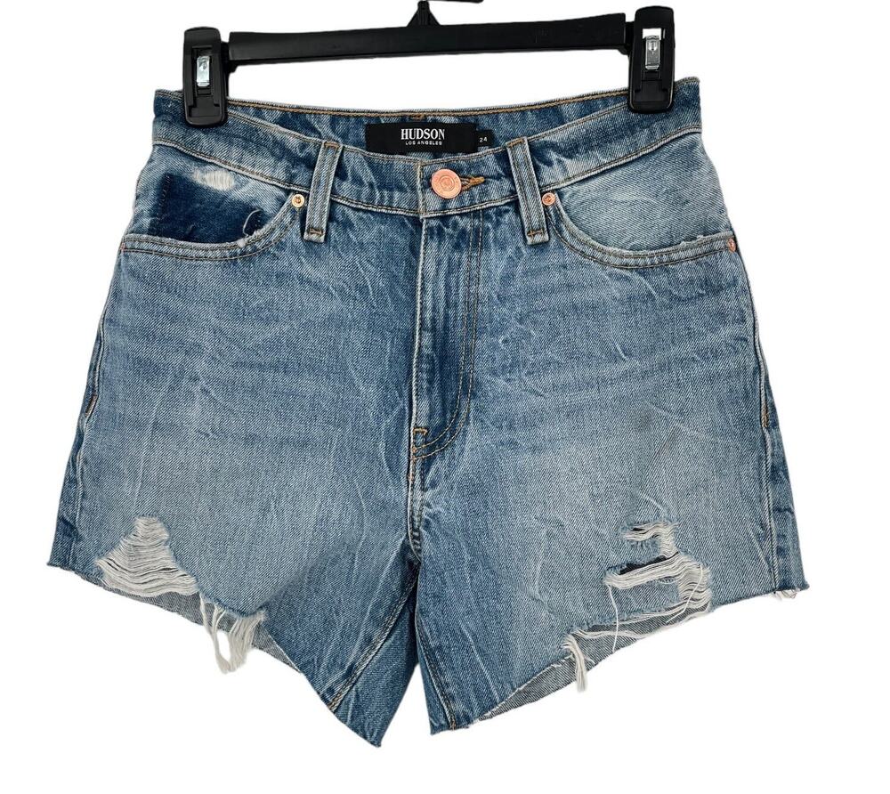 Hudson shorts Devon high rise boyfriend distressed size 24